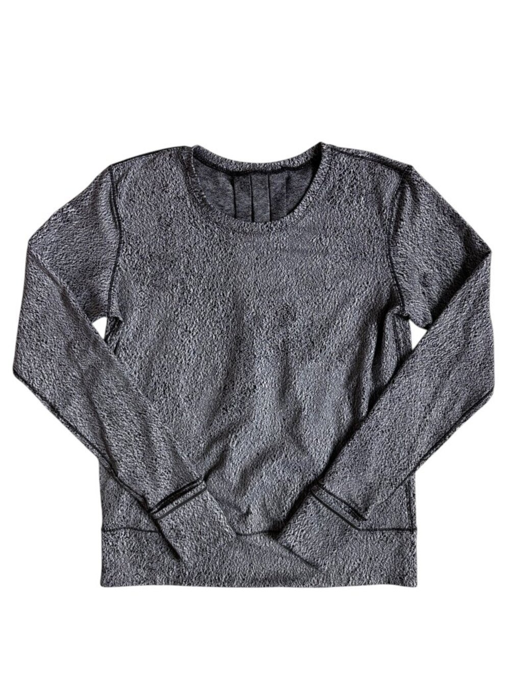 Lululemon Rush Hour Long Sleeve Running Luon (Spray Jacquard White Black) - 4